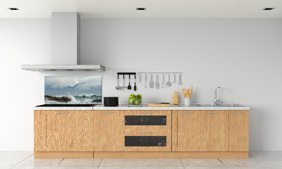 Cooker splashback Rough sea