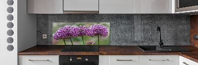 Cooker splashback Garlic flower