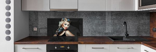 Cooker splashback A woman in a crown