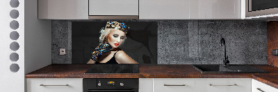 Cooker splashback A woman in a crown