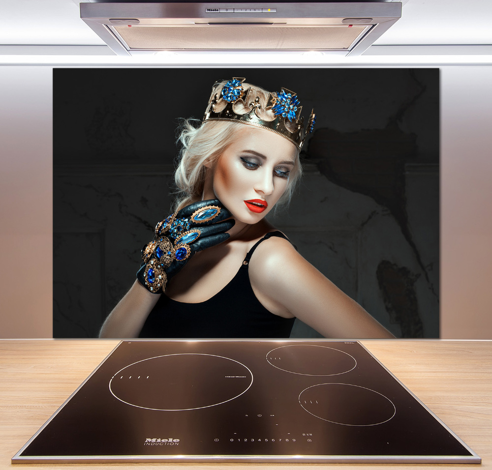 Cooker splashback A woman in a crown