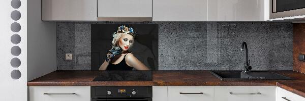 Cooker splashback A woman in a crown