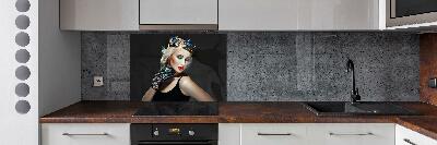 Cooker splashback A woman in a crown