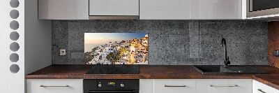 Glass splashback Santorini Greece