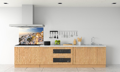 Glass splashback Santorini Greece