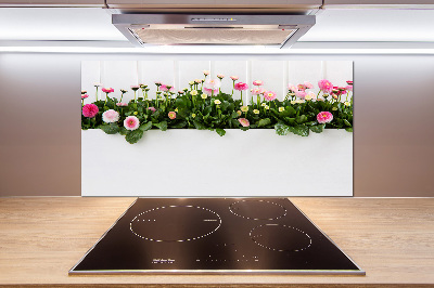 Cooker splashback Pink daisies