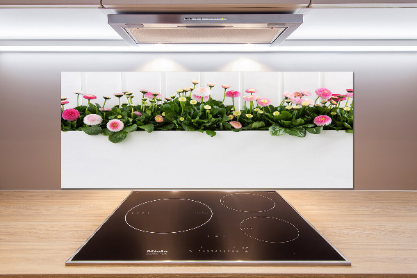 Cooker splashback Pink daisies