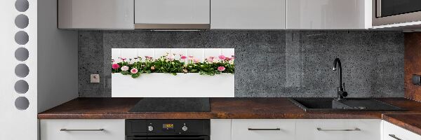 Cooker splashback Pink daisies