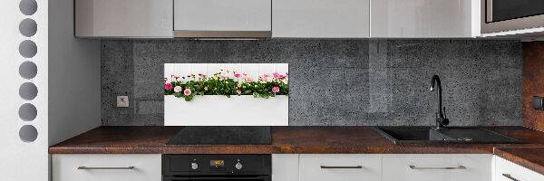 Cooker splashback Pink daisies