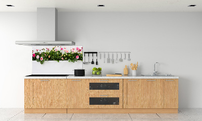 Cooker splashback Pink daisies