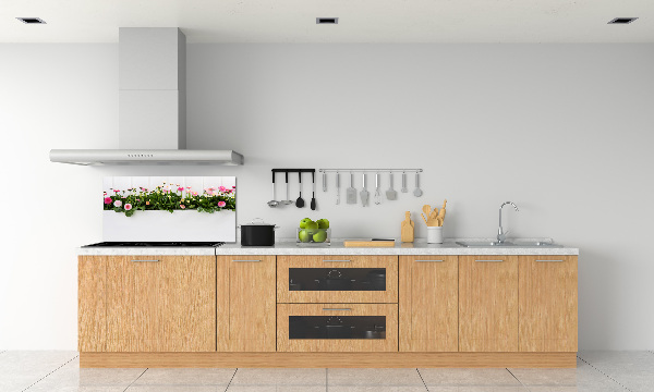 Cooker splashback Pink daisies