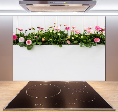 Cooker splashback Pink daisies