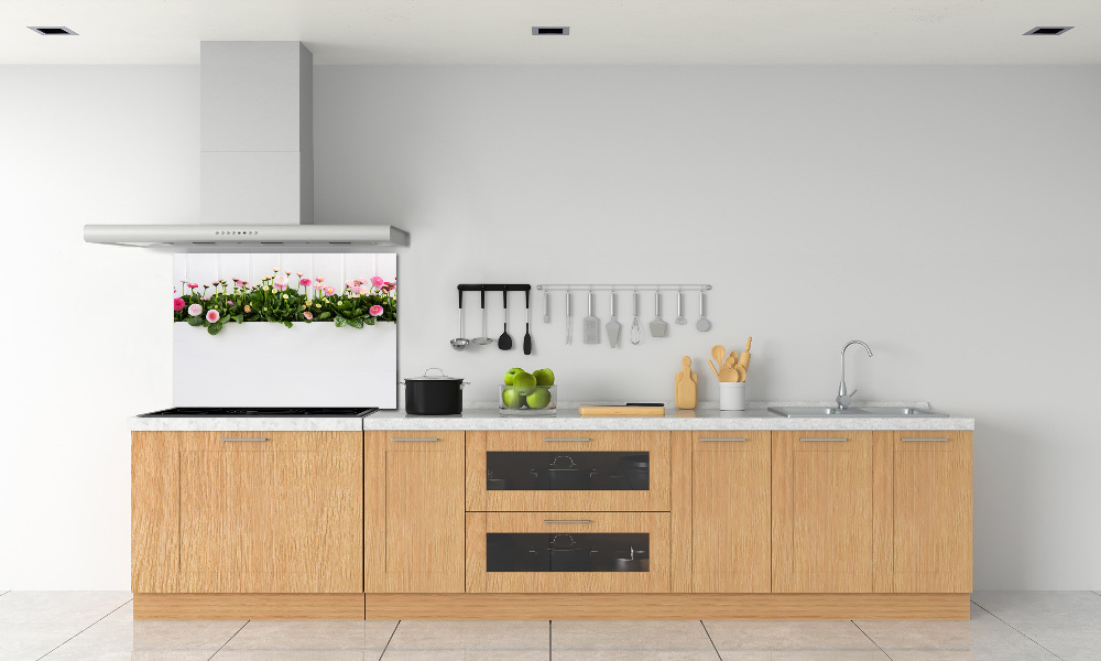 Cooker splashback Pink daisies