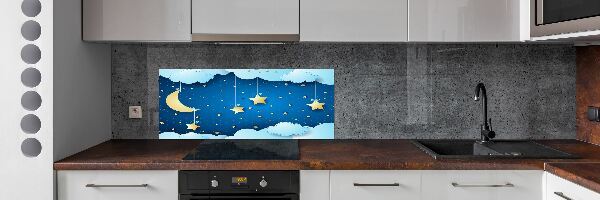 Kitchen wall panels Sky at night