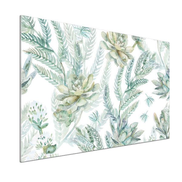 Cooker splashback Flowers and leaves