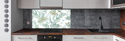 Cooker splashback Flowers and leaves