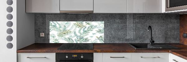 Cooker splashback Flowers and leaves