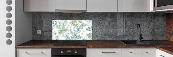 Cooker splashback Flowers and leaves