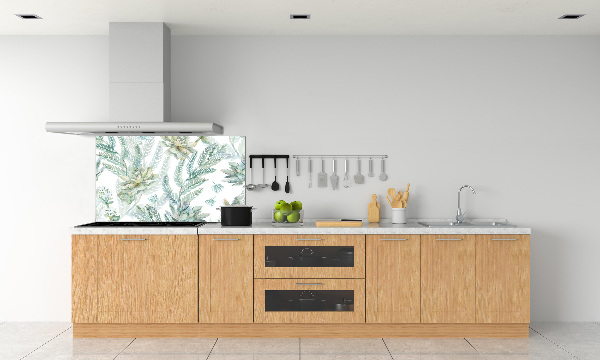 Cooker splashback Flowers and leaves