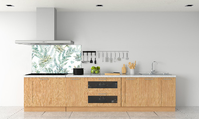 Cooker splashback Flowers and leaves