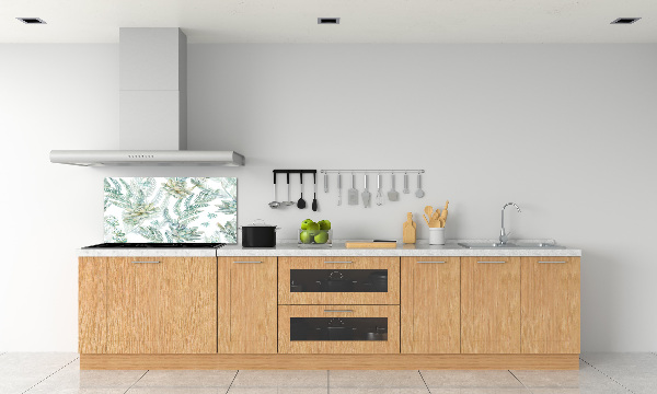 Cooker splashback Flowers and leaves