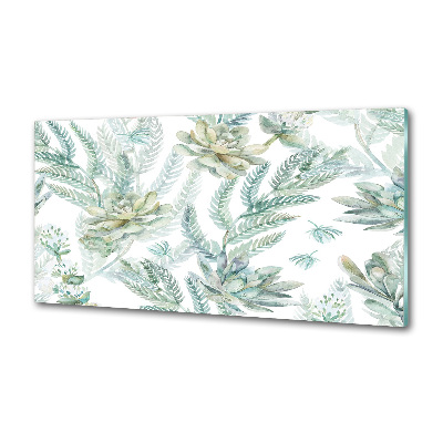 Cooker splashback Flowers and leaves