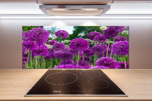 Cooker splashback Garlic flowers