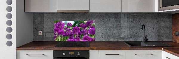 Cooker splashback Garlic flowers