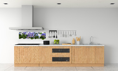 Cooker splashback Blue flowers