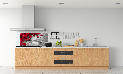 Cooker splashback Red roses