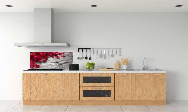 Cooker splashback Red roses