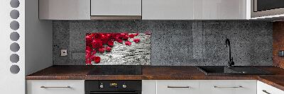 Cooker splashback Red roses