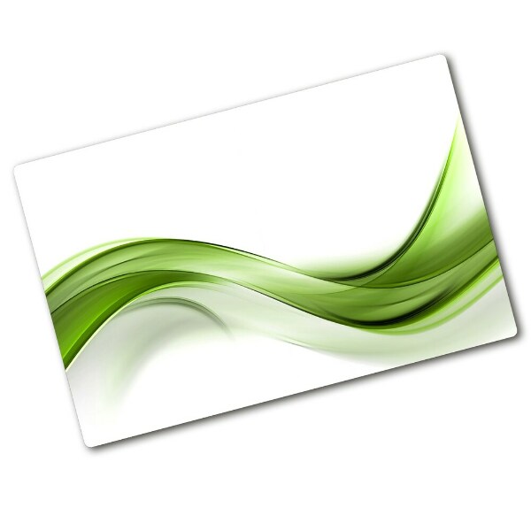 Chopping board glass Green wave