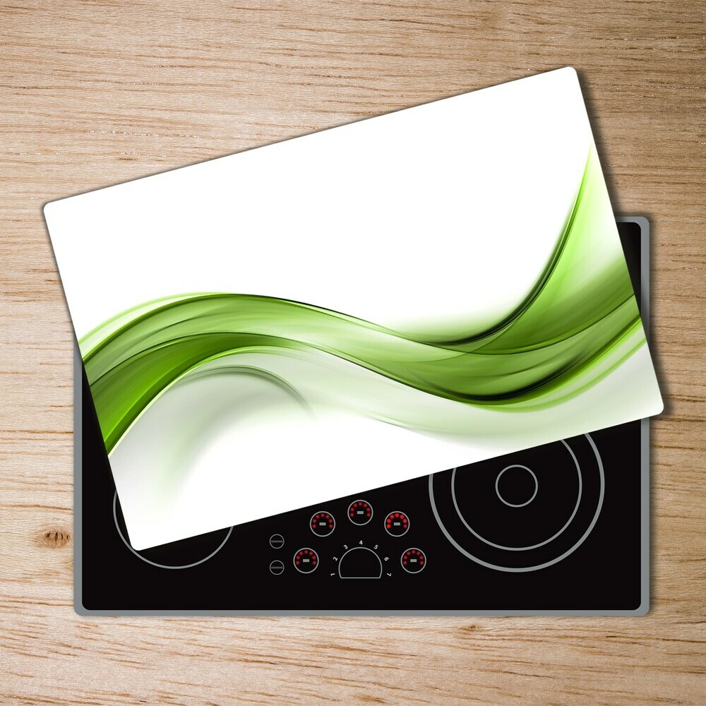 Chopping board glass Green wave