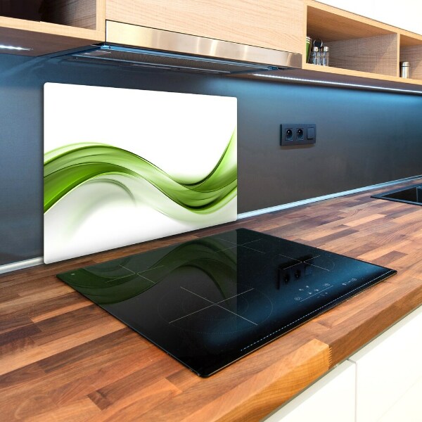 Chopping board glass Green wave