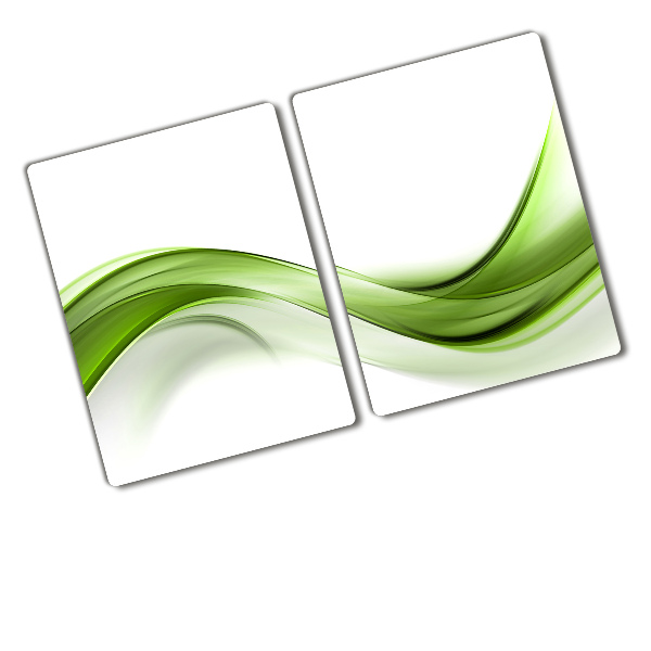 Chopping board glass Green wave