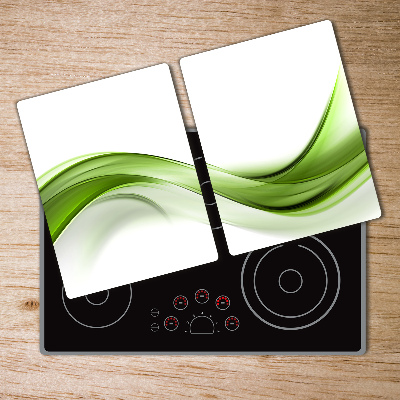 Chopping board glass Green wave