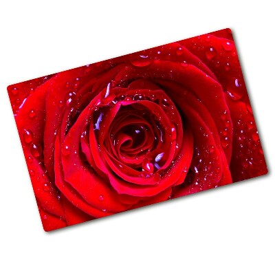 Chopping board glass Rose flower