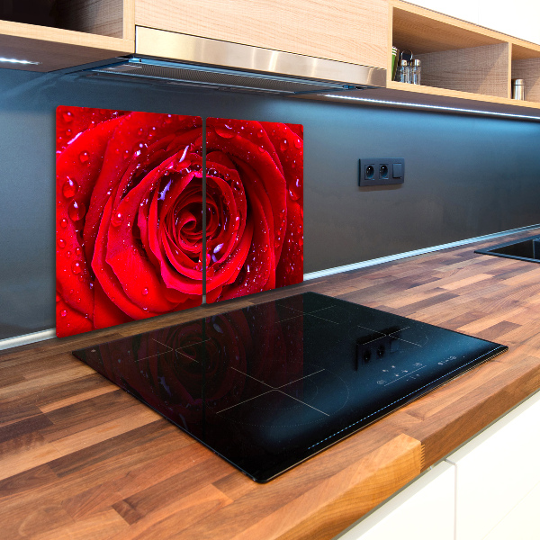 Chopping board glass Rose flower