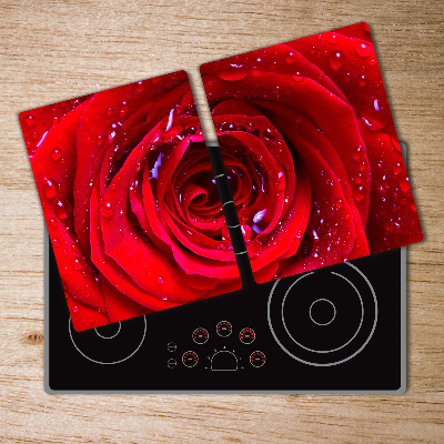 Chopping board glass Rose flower