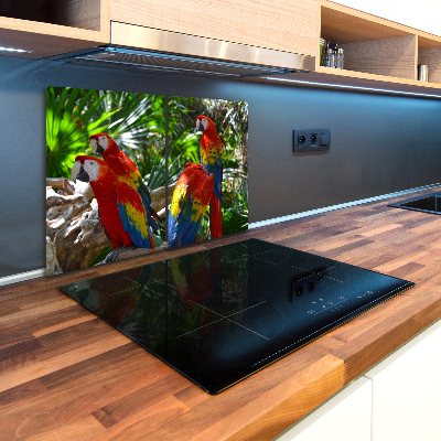 Glass chopping board Ary parrots