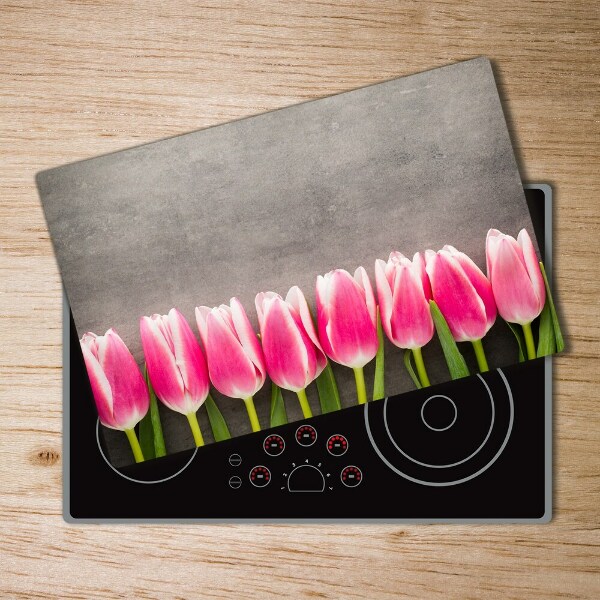 Cutting board Pink tulips