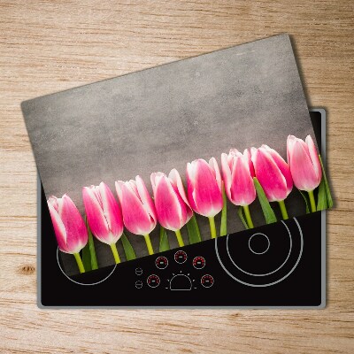 Cutting board Pink tulips