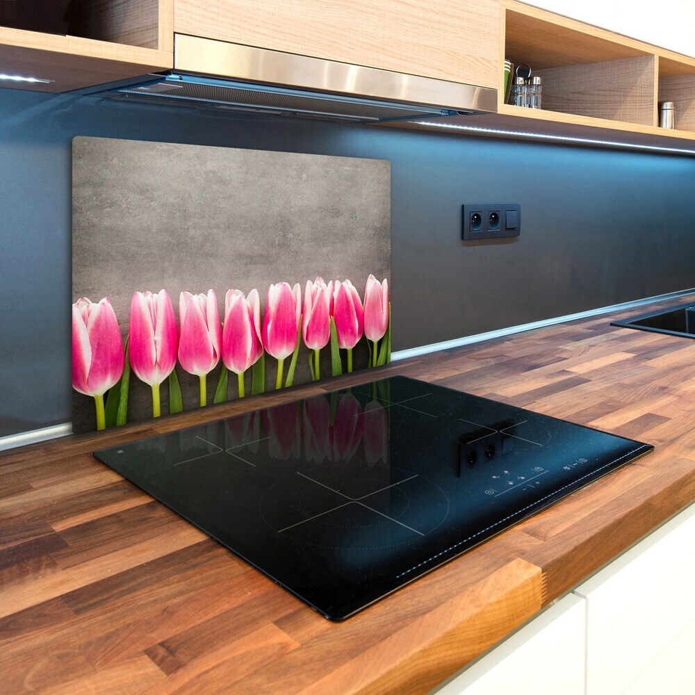 Cutting board Pink tulips