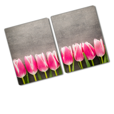 Cutting board Pink tulips