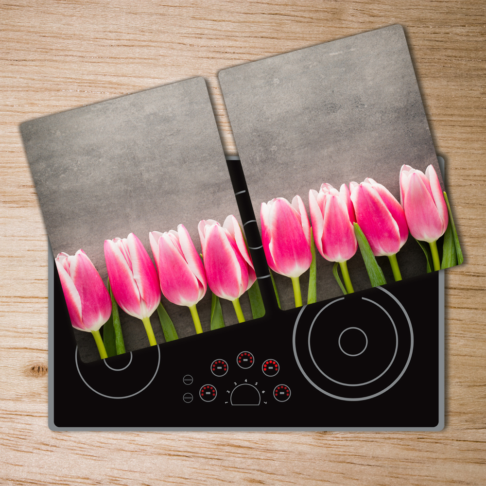 Cutting board Pink tulips