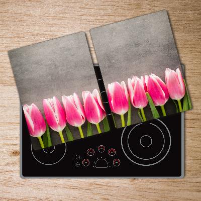 Cutting board Pink tulips