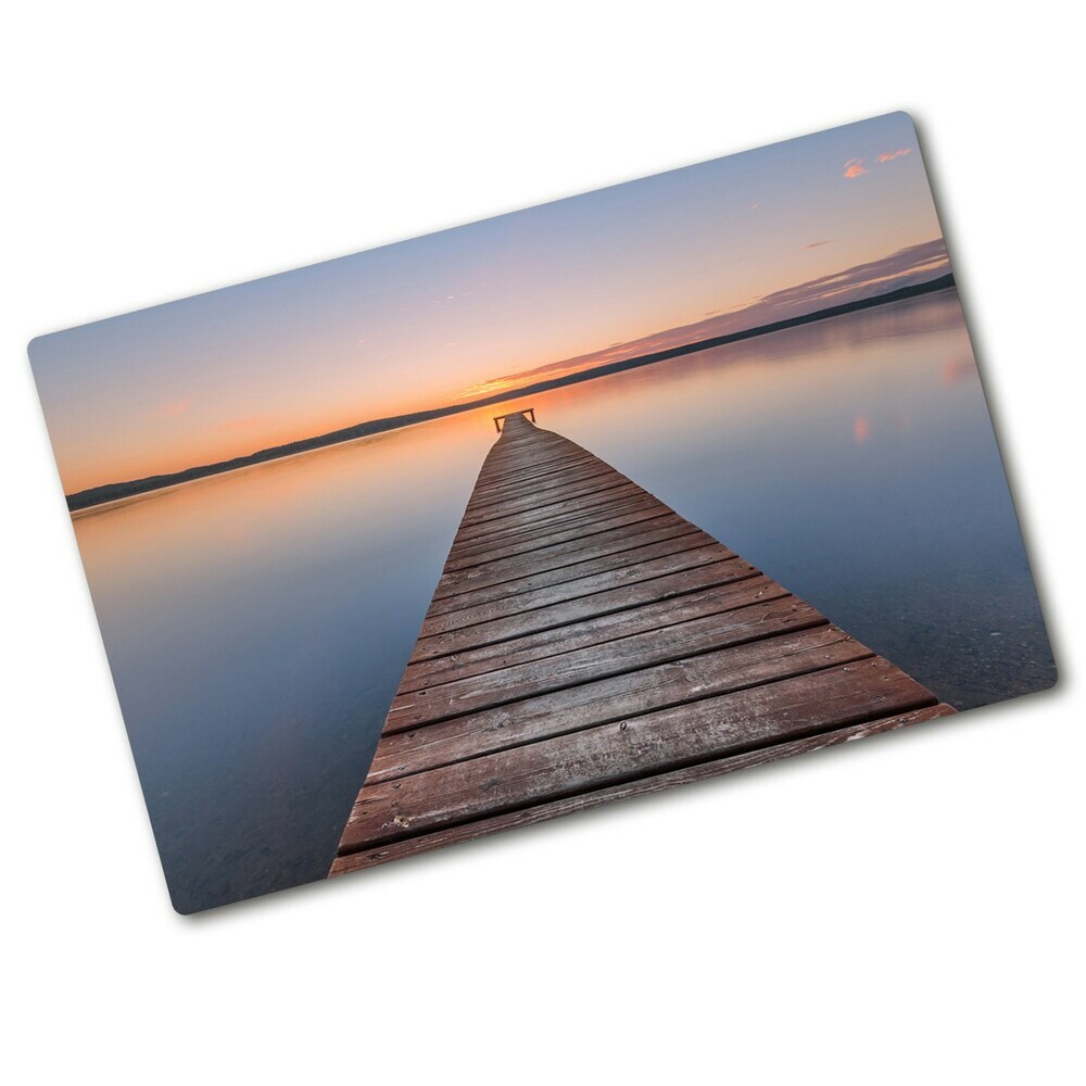 Chopping board glass Wooden pier