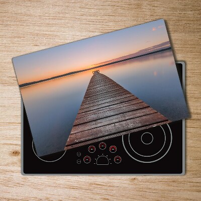 Chopping board glass Wooden pier