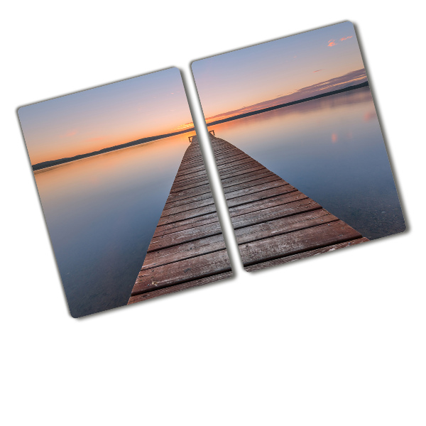 Chopping board glass Wooden pier